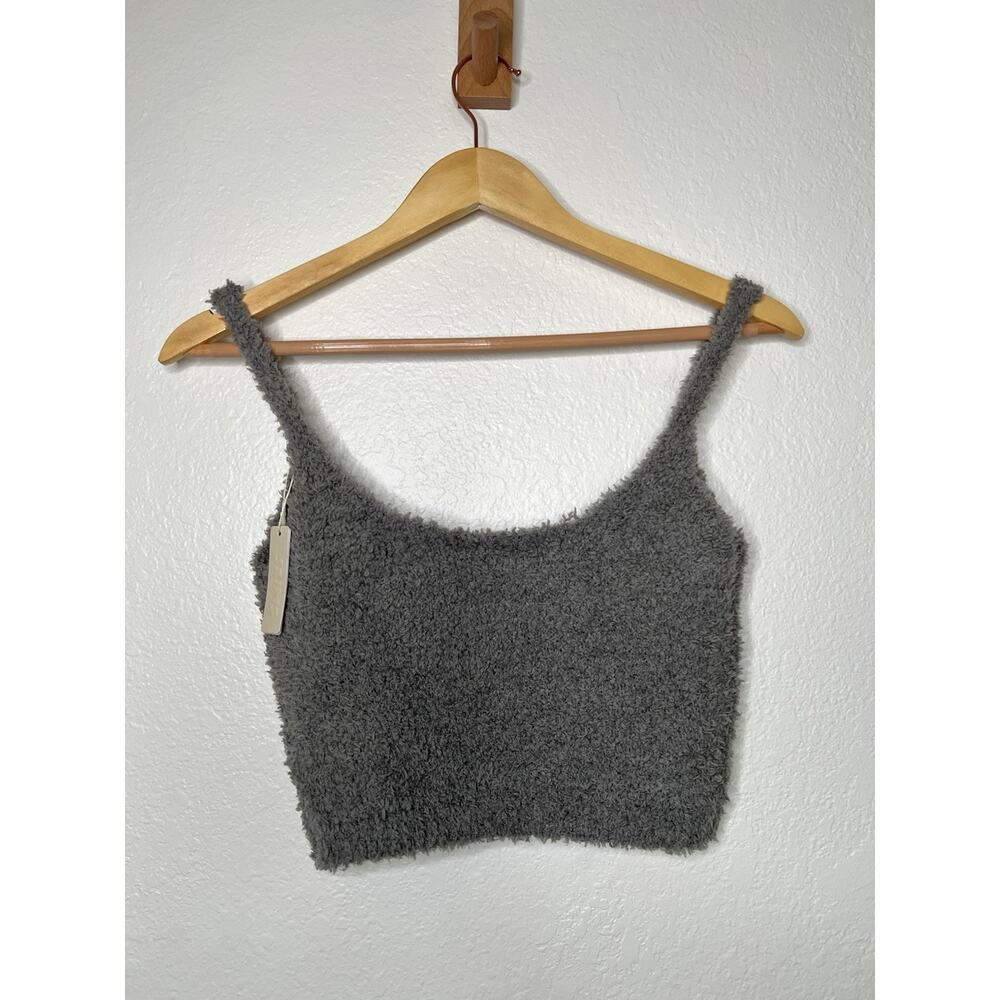 NWT Skims Cozy Knit Tank in Smoke Size L/XL Loungewear Luxury Cozy Chic